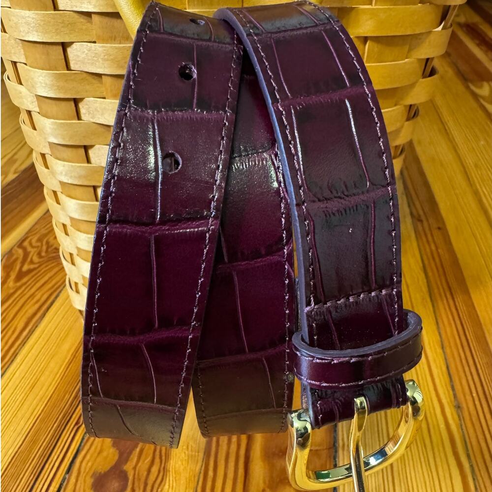 J.Crew Women's Genuine Leather Alligator Grain Belt--BNWOT